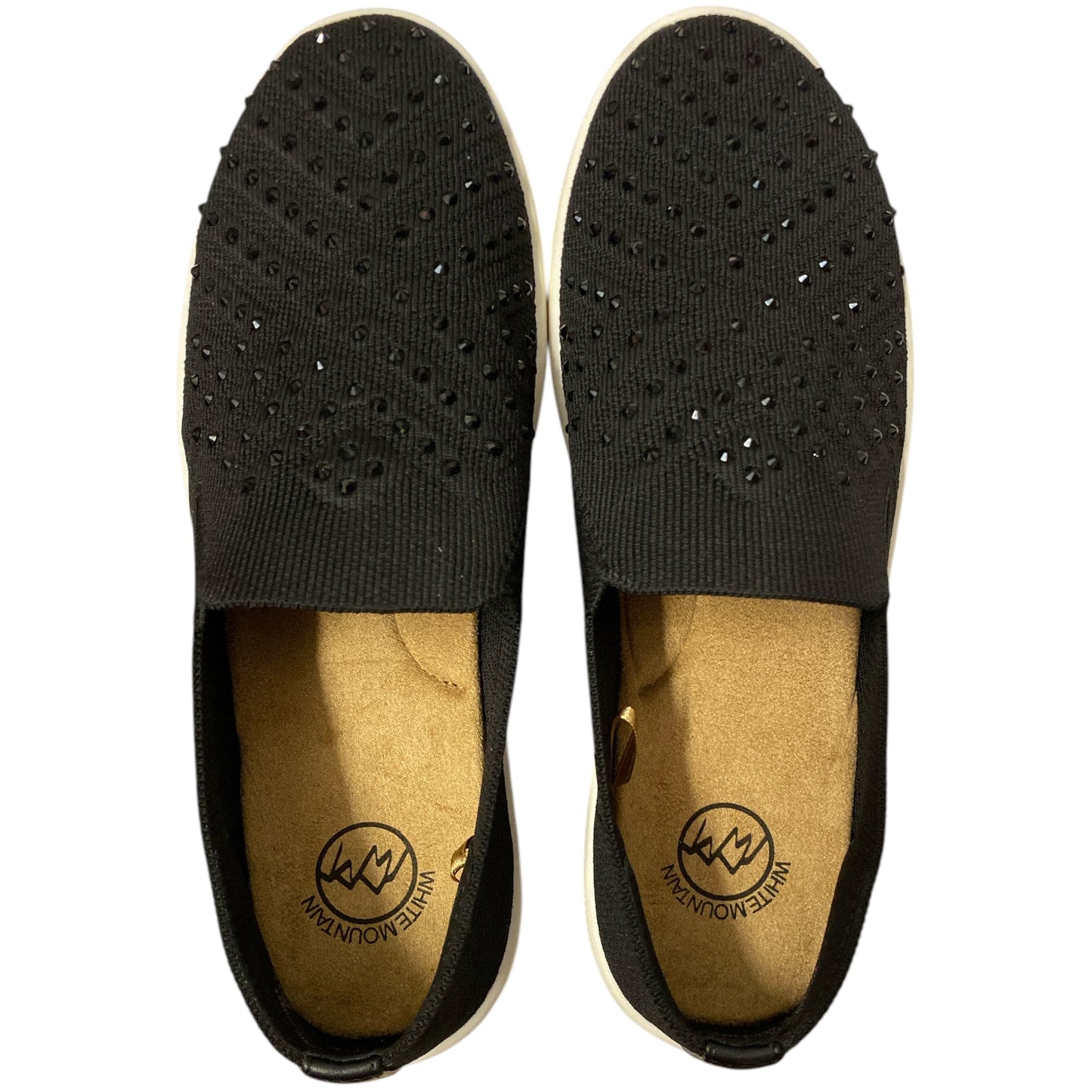 White Mountain Women's Slip-On Stretch Bling Sneaker