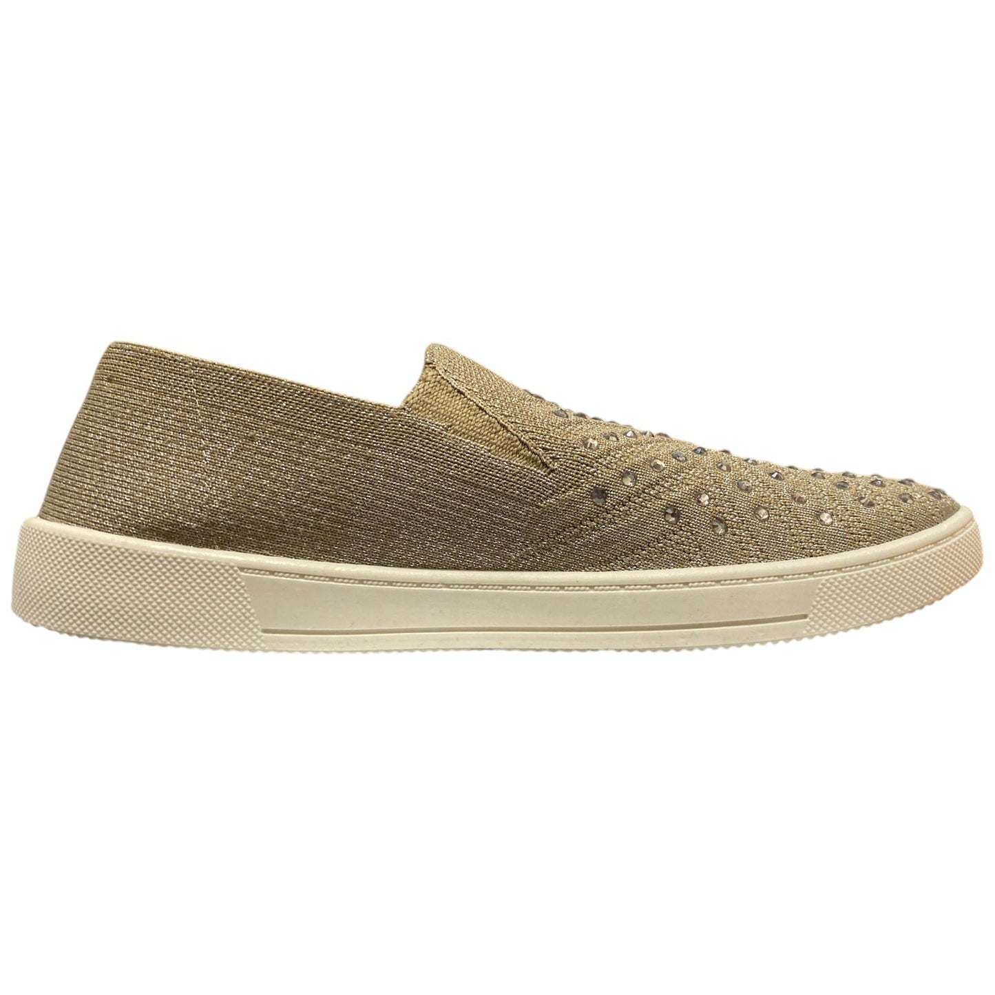 White Mountain Women's Slip-On Stretch Bling Sneaker