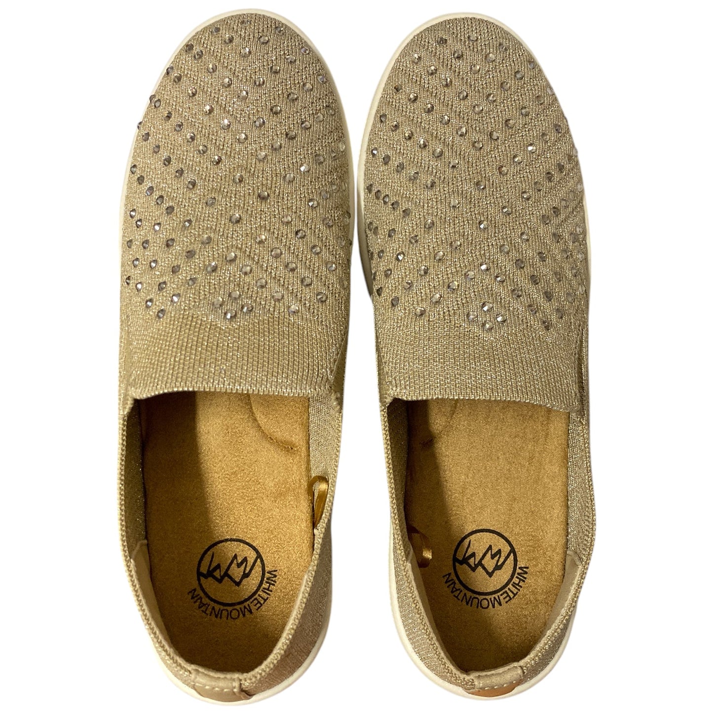 White Mountain Women's Slip-On Stretch Bling Sneaker