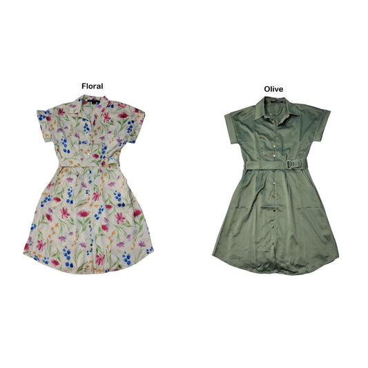 French Connection Women's Collared Short Shirt Dress