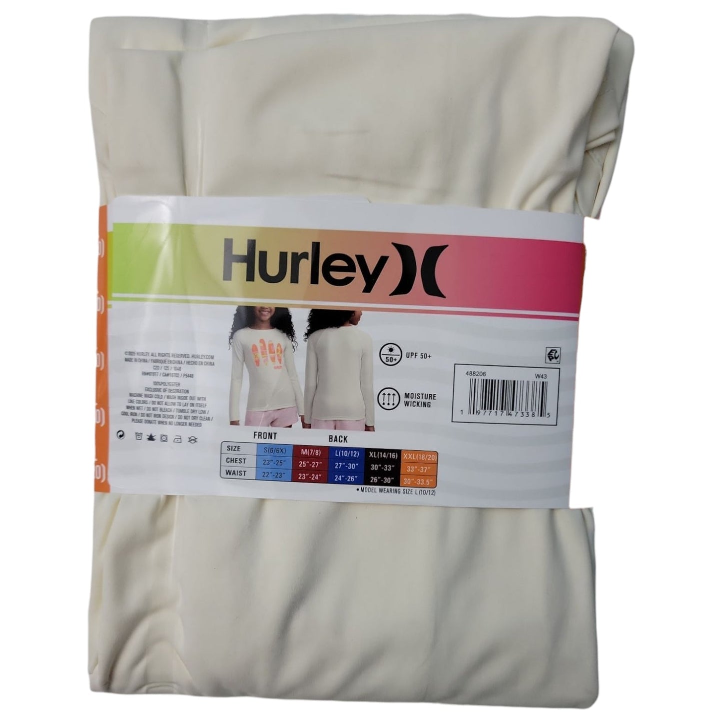 Hurley Girls Long Sleeve Moisture Wicking UV T-Shirt