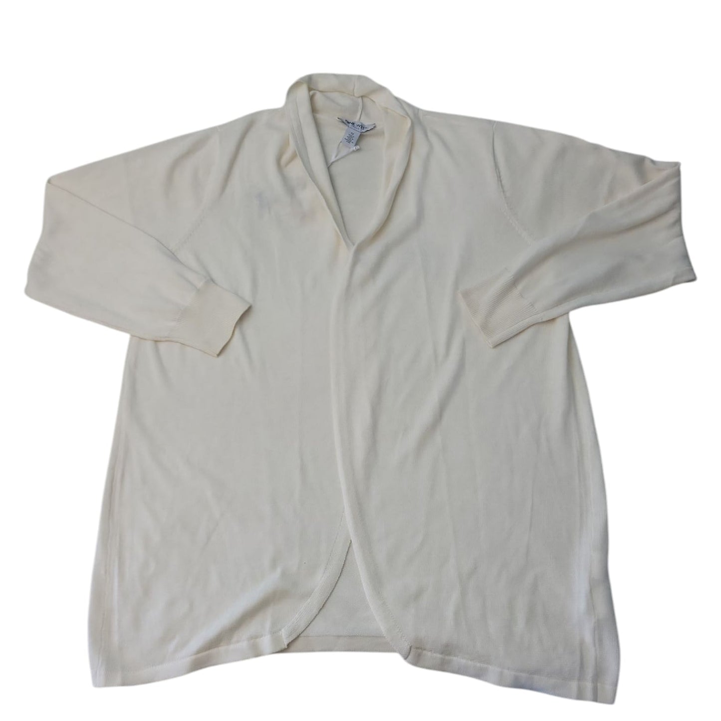 Nine West Women's Plus Lightweight Draped Collar Cardigan