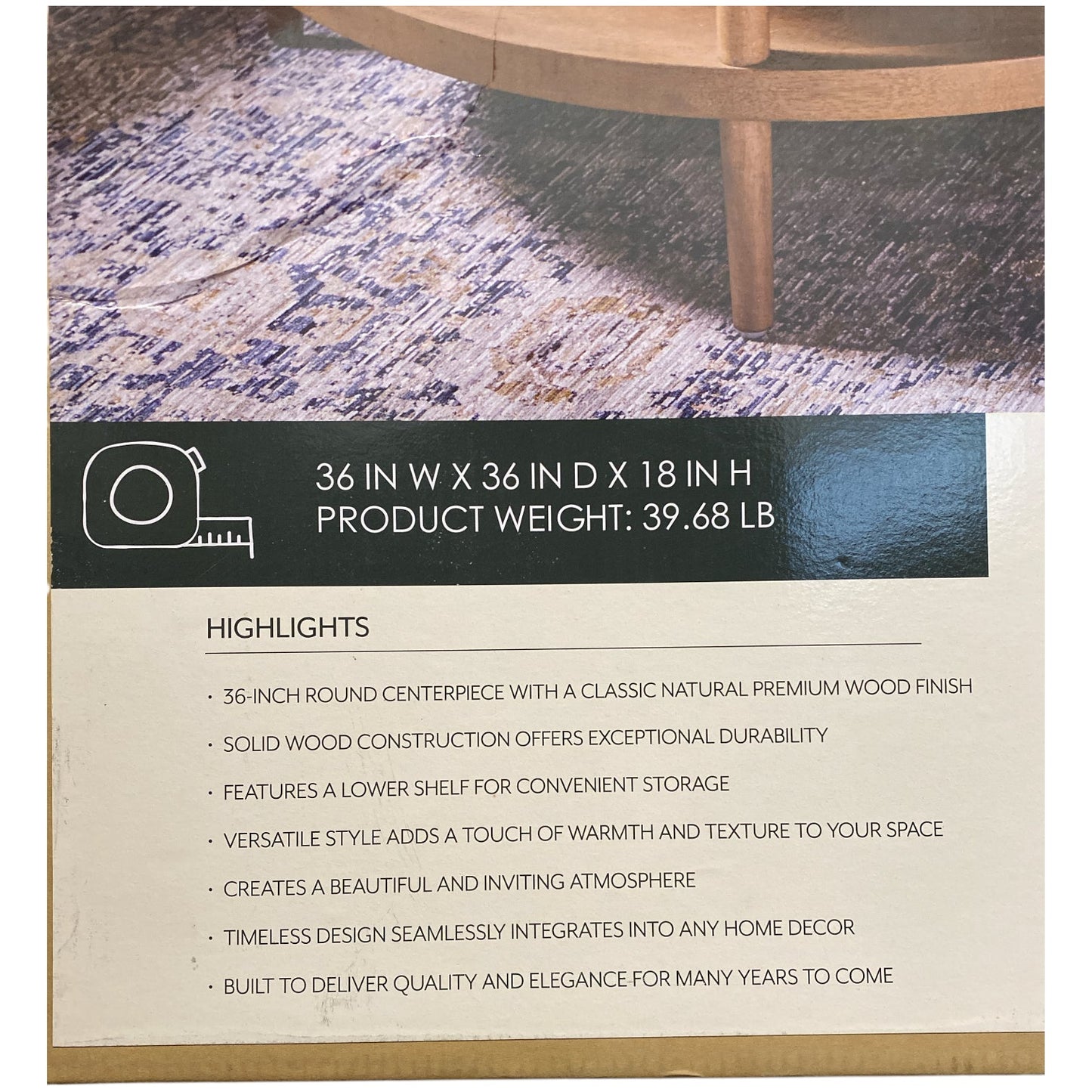 details by Becki Owens Charlotte Round Coffee Table, Natural