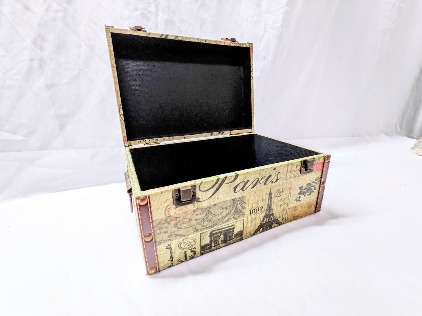 Off to Paris Vintage Suitcase