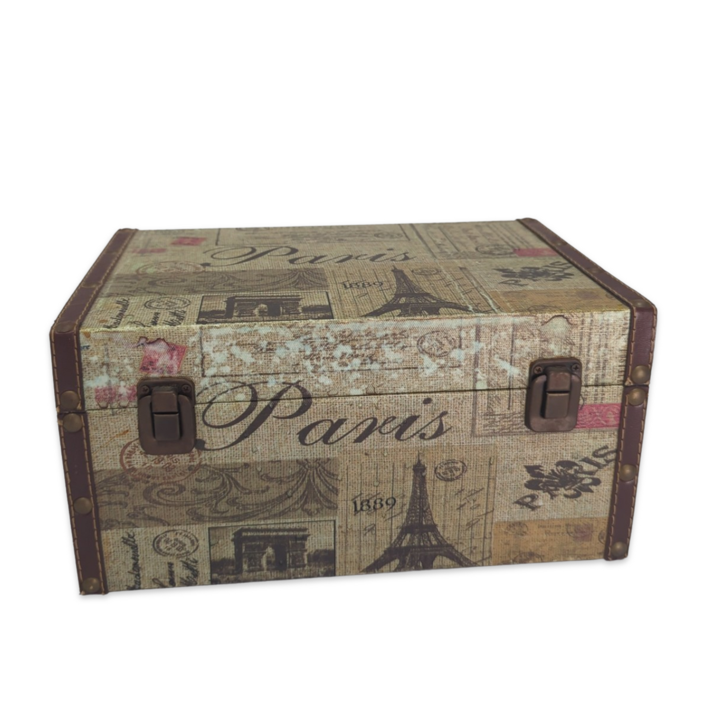 Off to Paris Vintage Suitcase