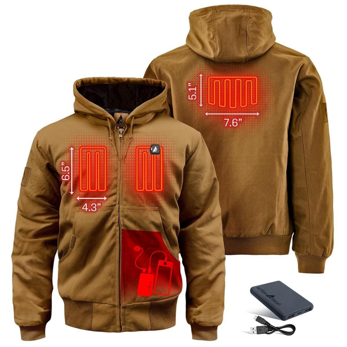 Open Box ActionHeat 5V Battery Heated Work Jacket