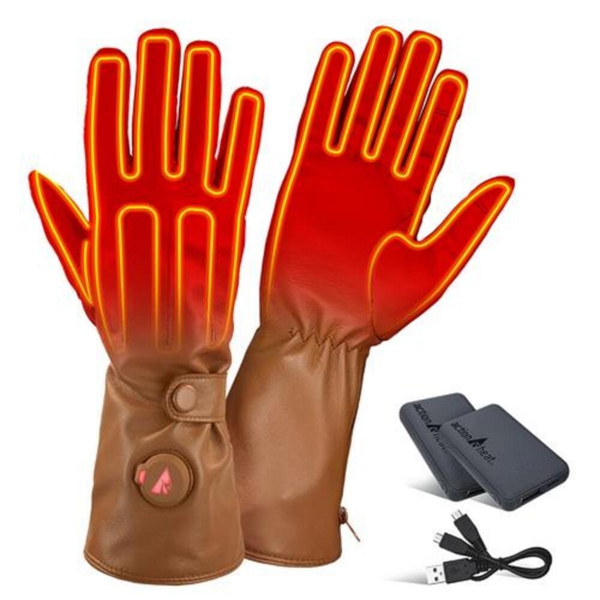 Open Box ActionHeat 5V Men's Battery Heated Leather Dress Glove