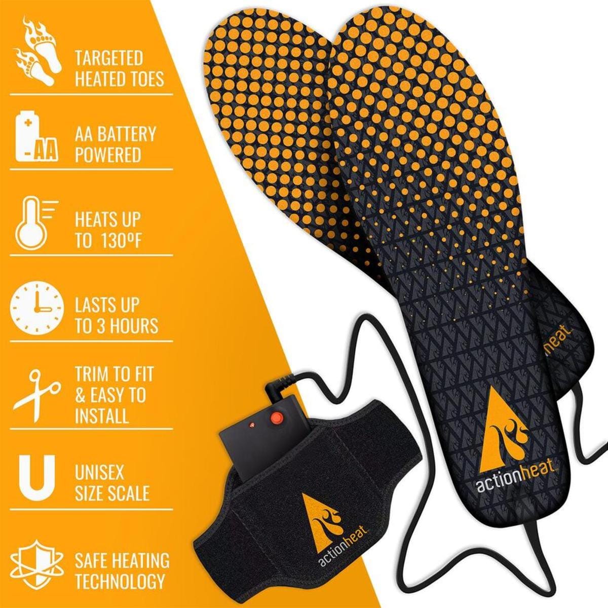 Open Box ActionHeat AA Battery Heated Insoles