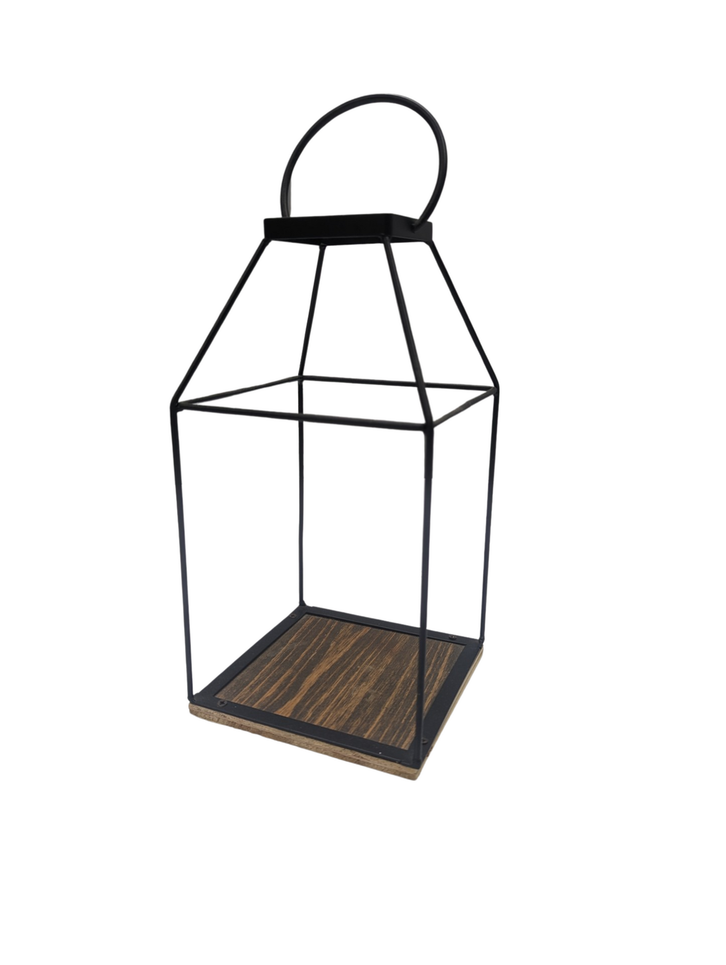 Open Black Wire Lantern