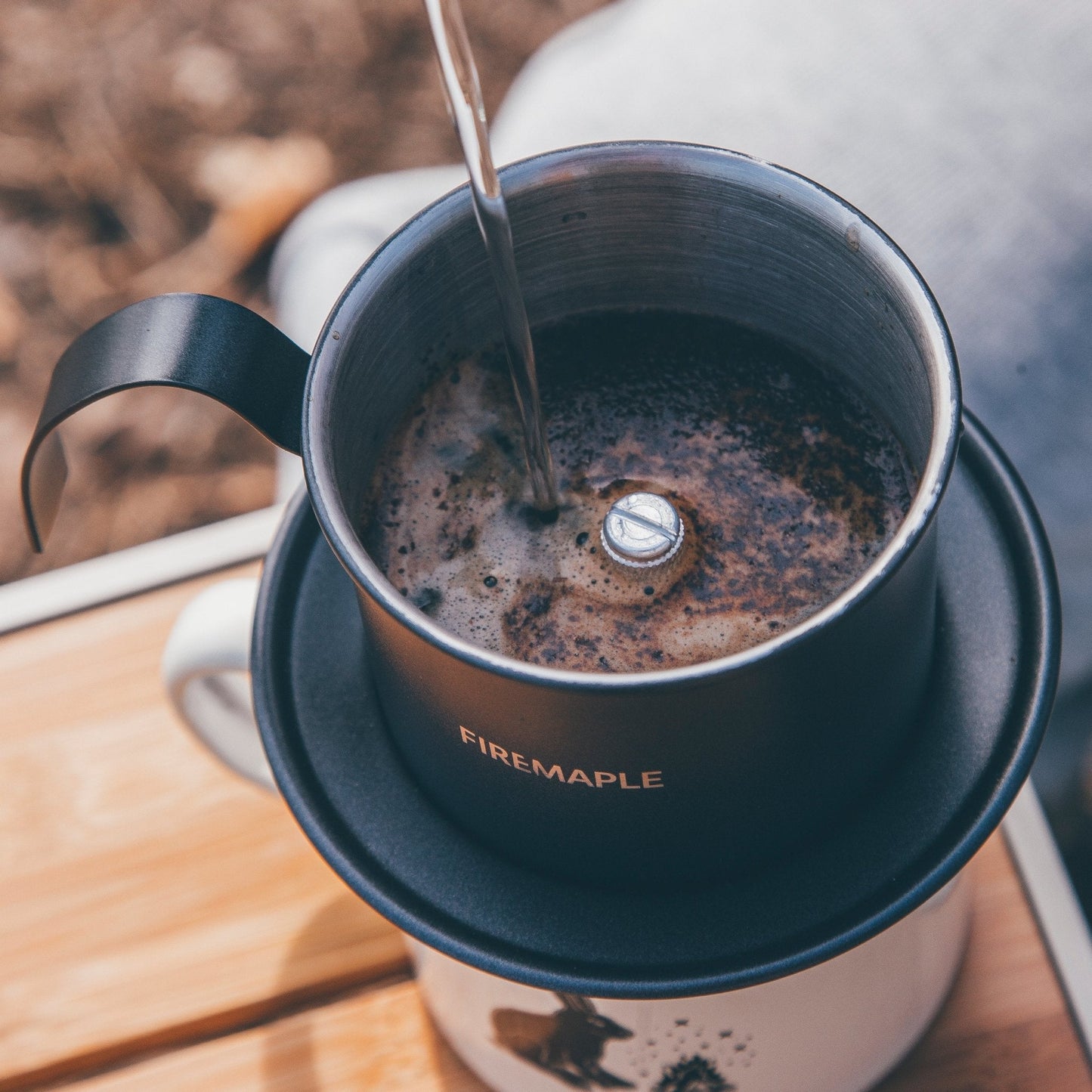 ORCA 600ML COFFEE KETTLE & MAKER & Orange Gas lantern SET