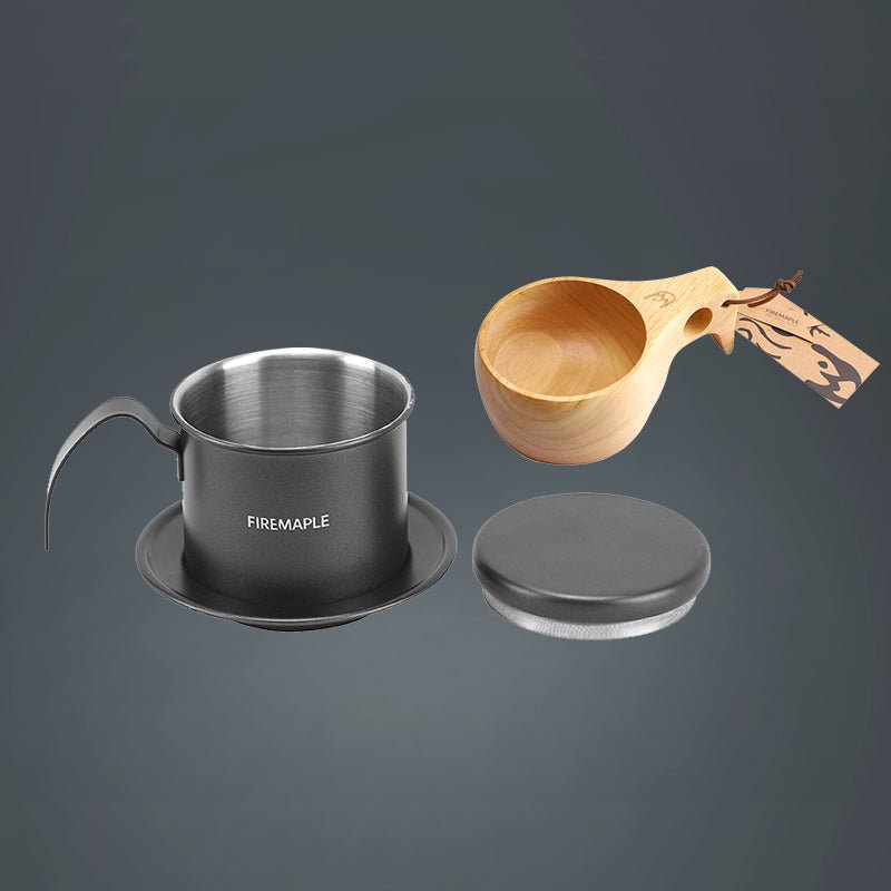 Orca Vietnamese Coffee Maker & Wooden Cup Set