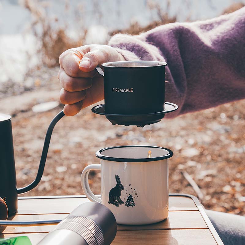 Orca Vietnamese Coffee Maker & Wooden Cup Set