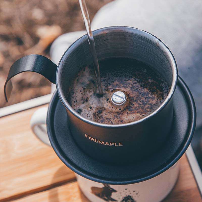 Orca Vietnamese Coffee Maker & Wooden Cup Set