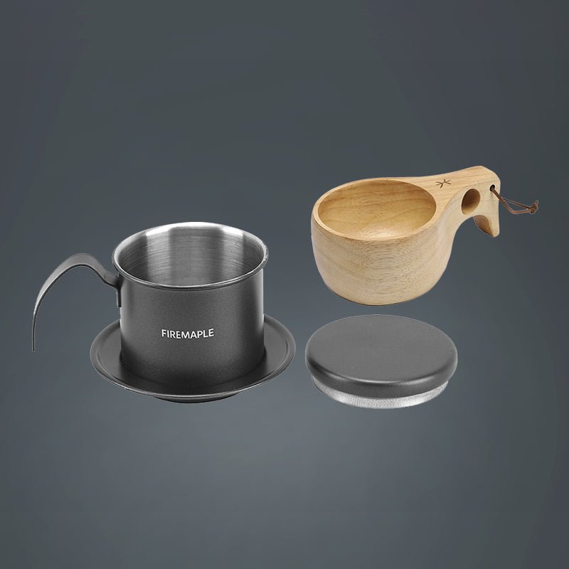 Orca Vietnamese Coffee Maker & Wooden Cup Set