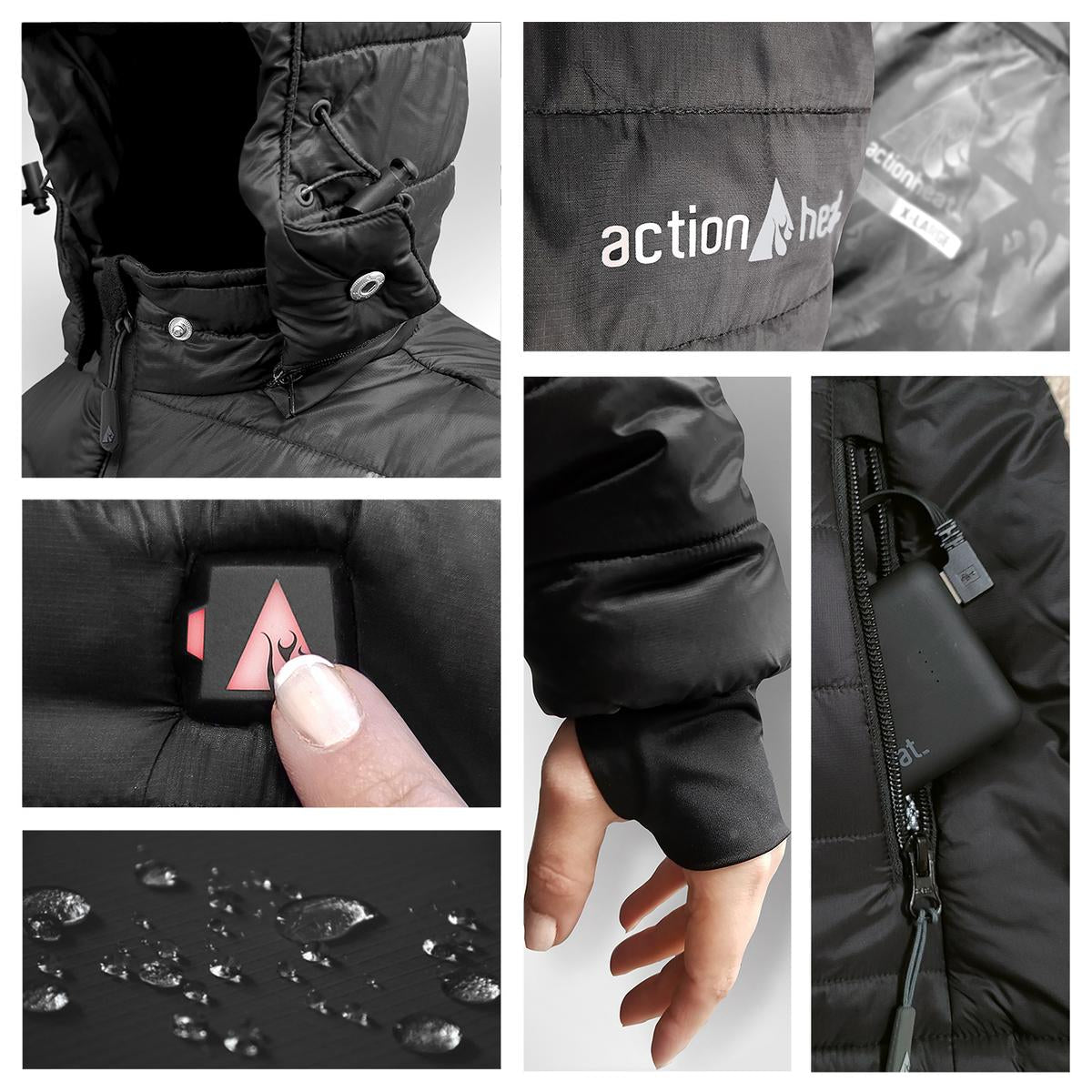 ActionHeat Denver Broncos 5V Men's Puffer Battery Heated Jacket