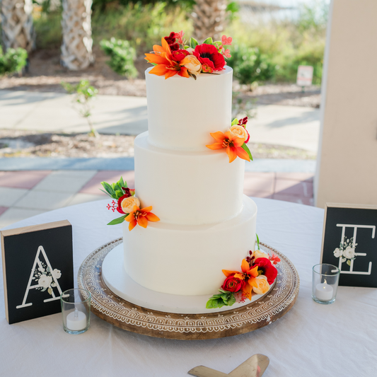 Traditional Buttercream Wedding Cake