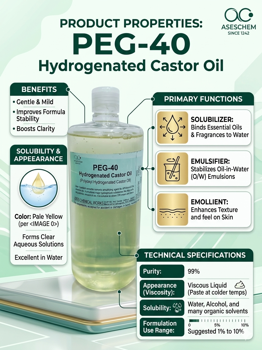 PEG 40 Hydrogenated Castor Oil