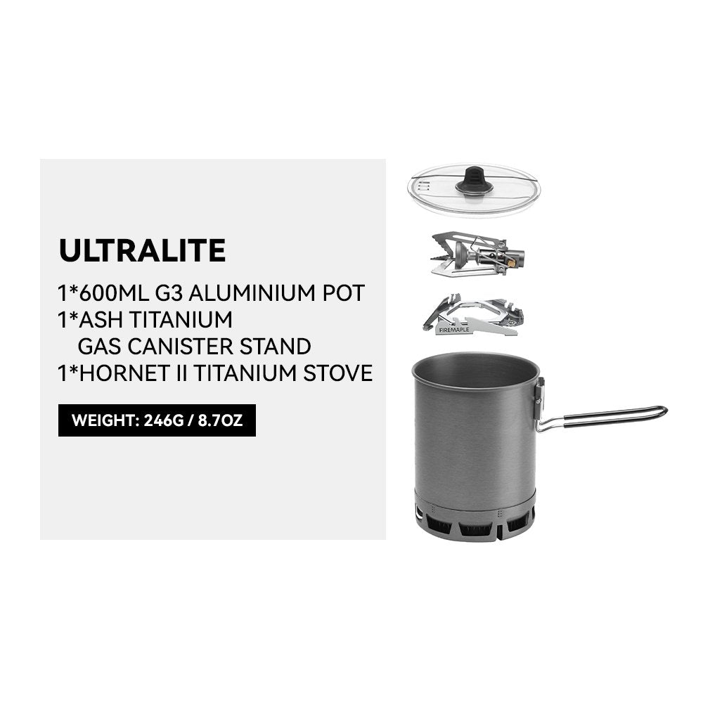 Petrel Ultralight Pot with heat exchanger 600ml