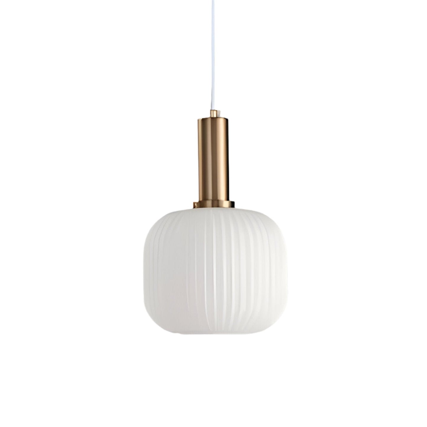 Retro Coloured Glass Pendant Light With Iron Fitting