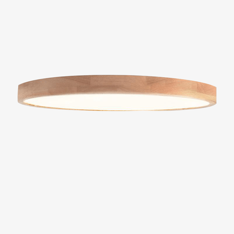 Ultra Slim Wooden Round Ceiling Light With Integrated LED Light