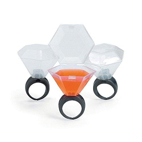 Plastic Wedding Ring Shot Glass (12, clear) Bridal party favors