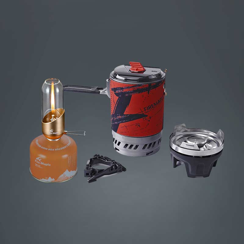 POLARIS COOKING SYSTEM & ORANGE GAS LANTERN SET