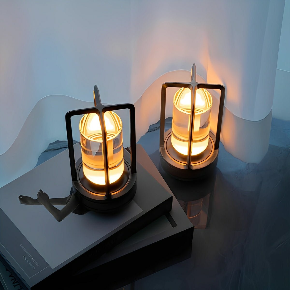 Portable Lantern Table Lamp With USB Touch Dimming