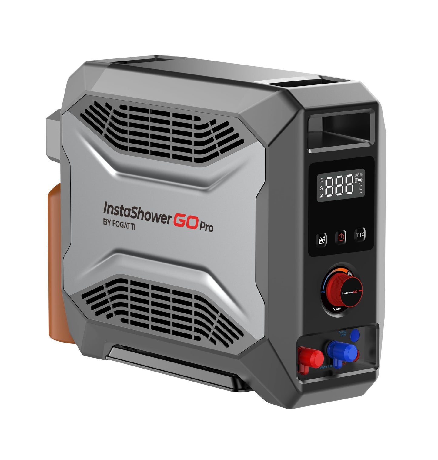 Fogatti InstaShower GO Pro Outdoor Portable Water Heater with Water Pump,22000BTU