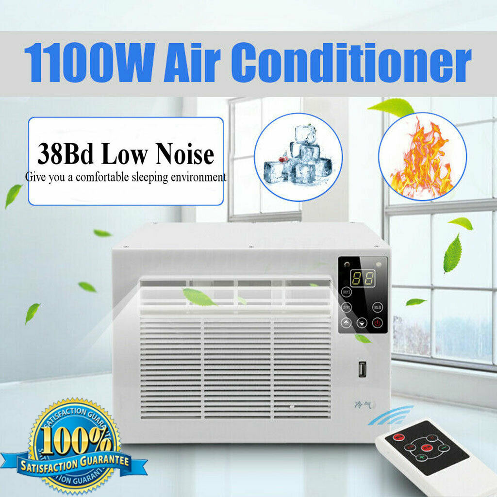 1100W Portable Air Conditioner Cold/Heat dual use 24-hour timer 110V/AC 2 gear lighting LED control panel With remote control