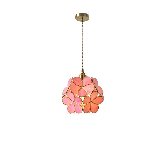 Flower Glass Petal Cluster Pendant Light