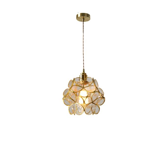 Flower Glass Petal Cluster Pendant Light