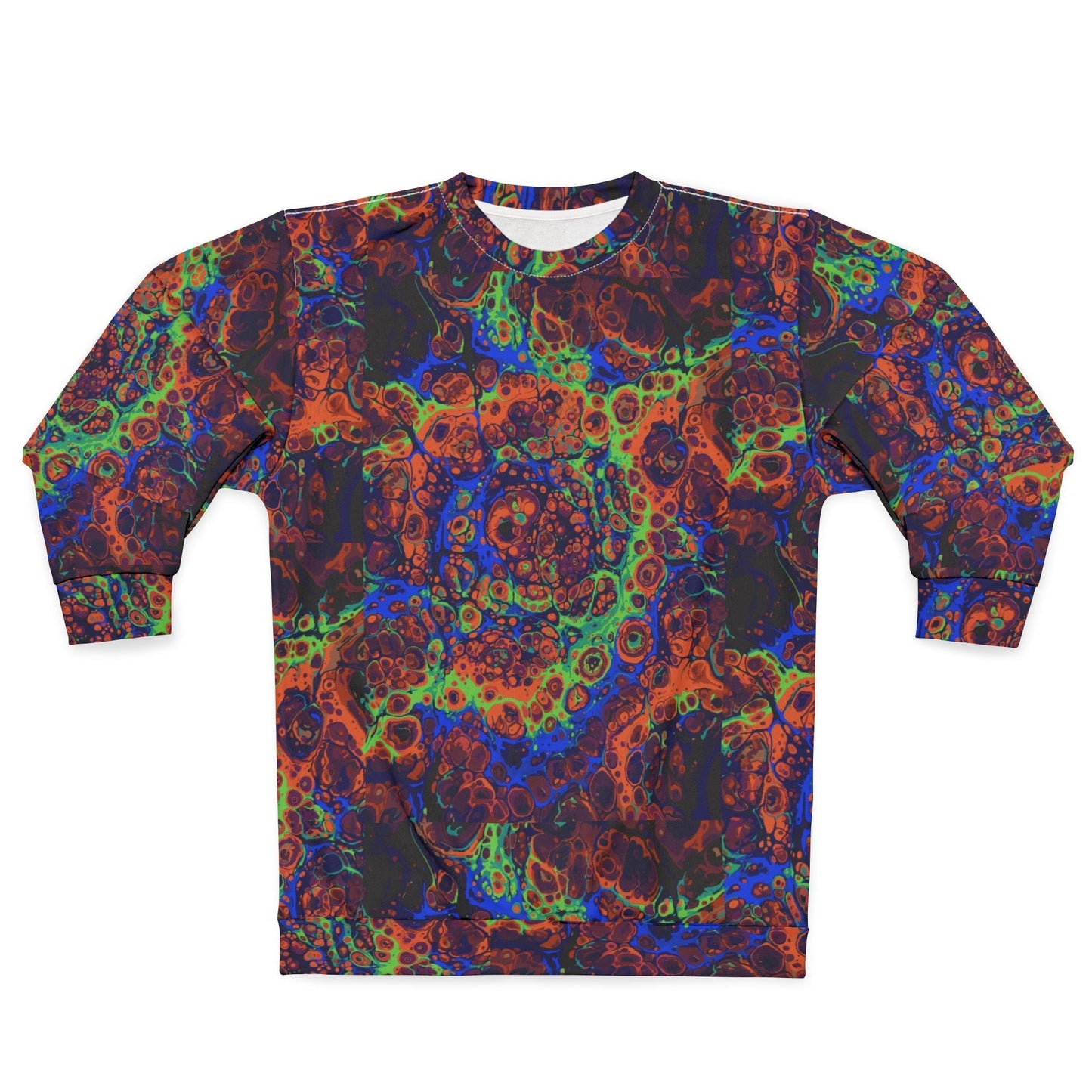 Psychedelic Lava Pattern Sweatshirt | Abstract All-Over Print