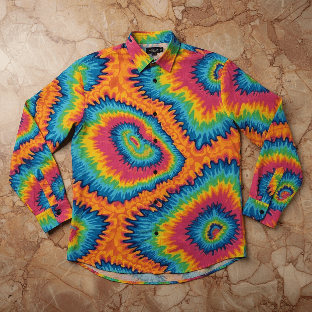 Psychedelic Rainbow Spiral Tie-Dye Shirt
