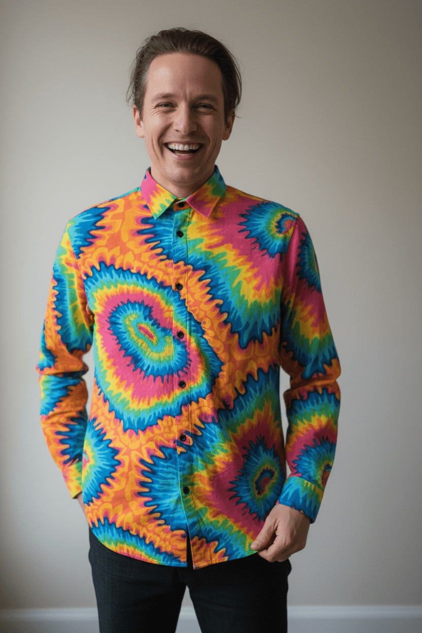 Psychedelic Rainbow Spiral Tie-Dye Shirt