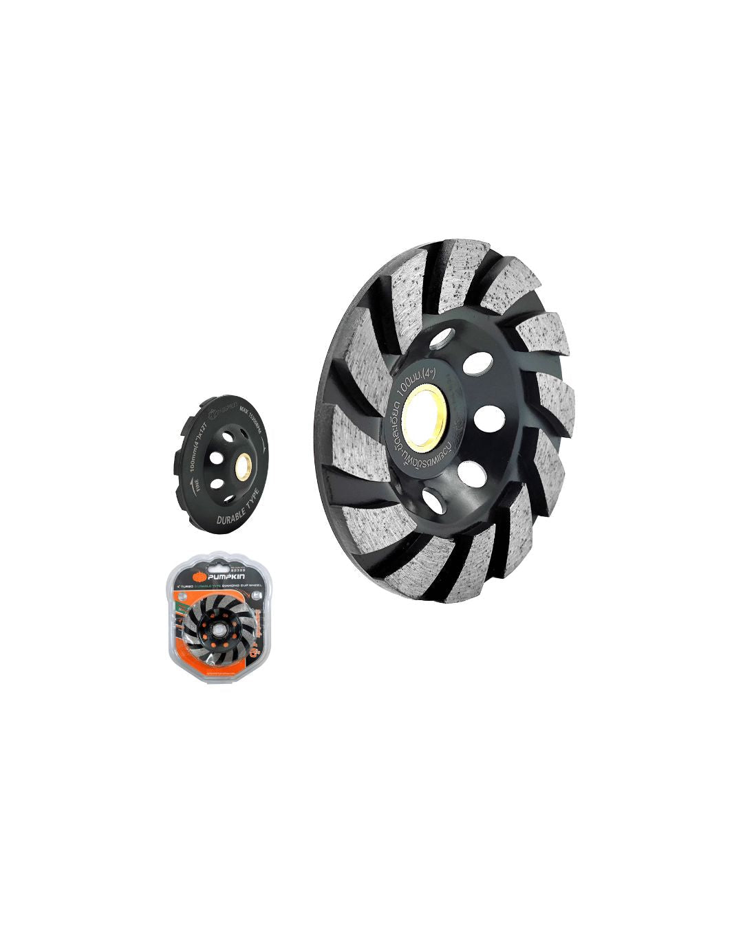 Pumpkin 12t Durable Type Segment Diamond Cup Grinding Wheel 100x20(16)mm | Model: PM22322