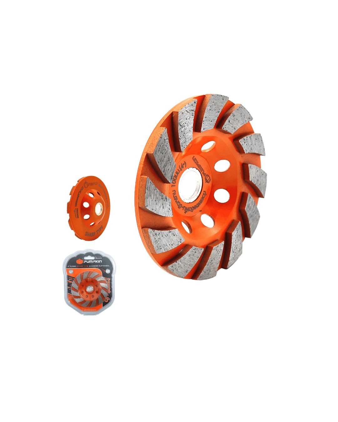 Pumpkin 12t Sharp Type Segment Diamond Cup Grinding Wheel 100x20(16)mm  | Model: PM22323