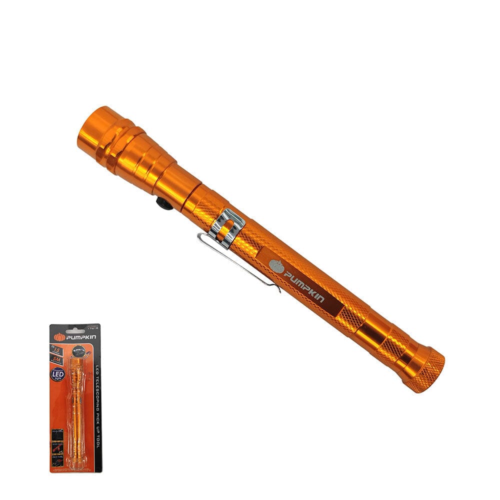 Pumpkin 3-LED Flashlight Telescoping Pick Up Tool | Model: PM17818