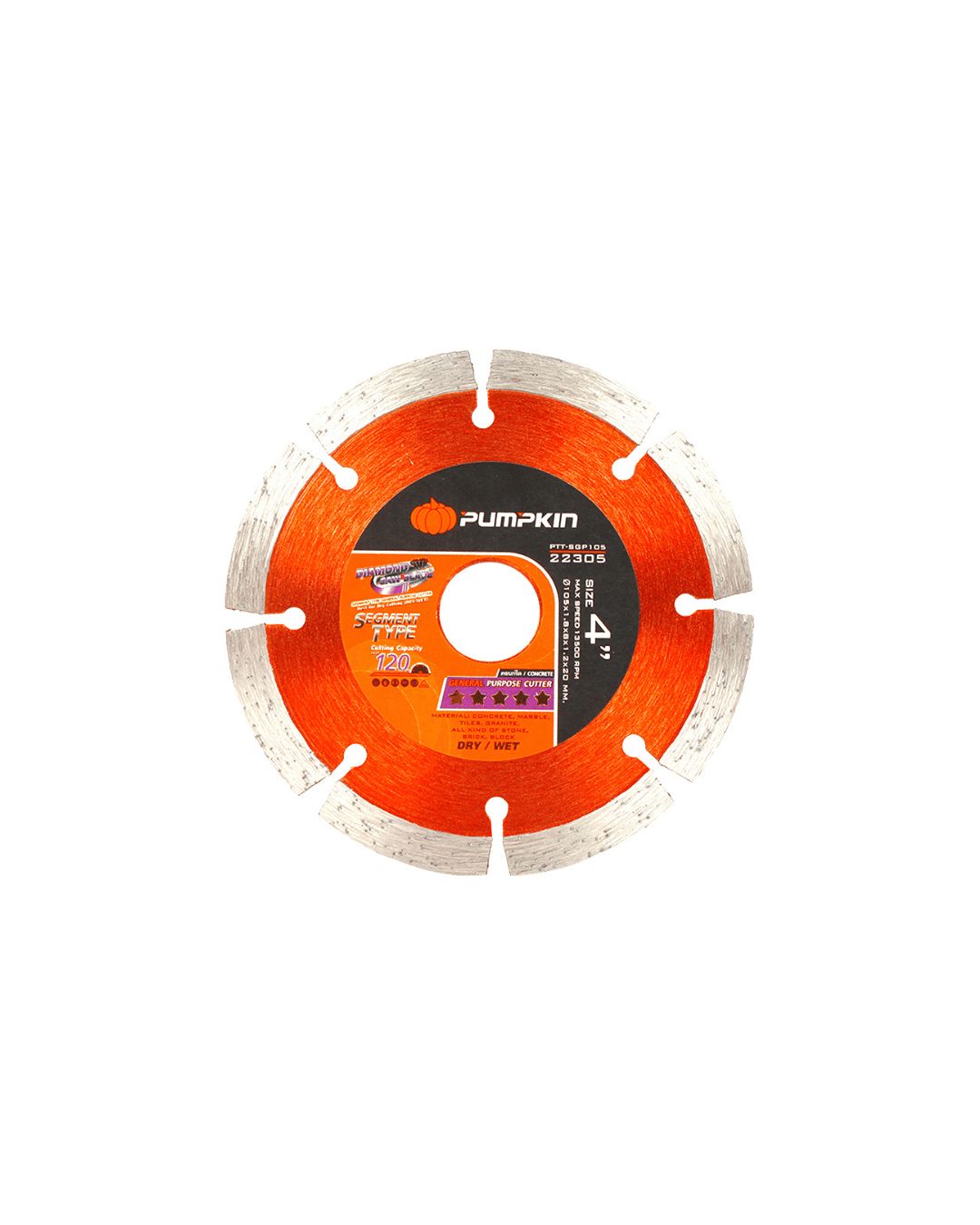 Pumpkin General Use Segment Diamond Cutting Disc 105x20(16)mm | Model: PM22305