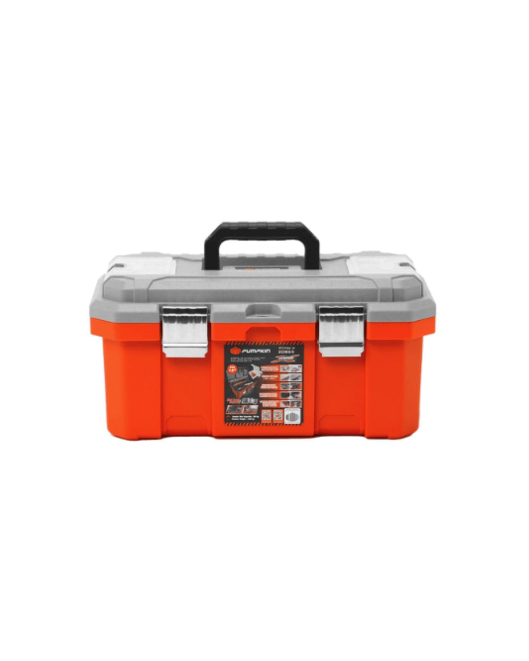 Pumpkin Plastic Tool Box W/ Metal Clip 18" | Model: PM20865