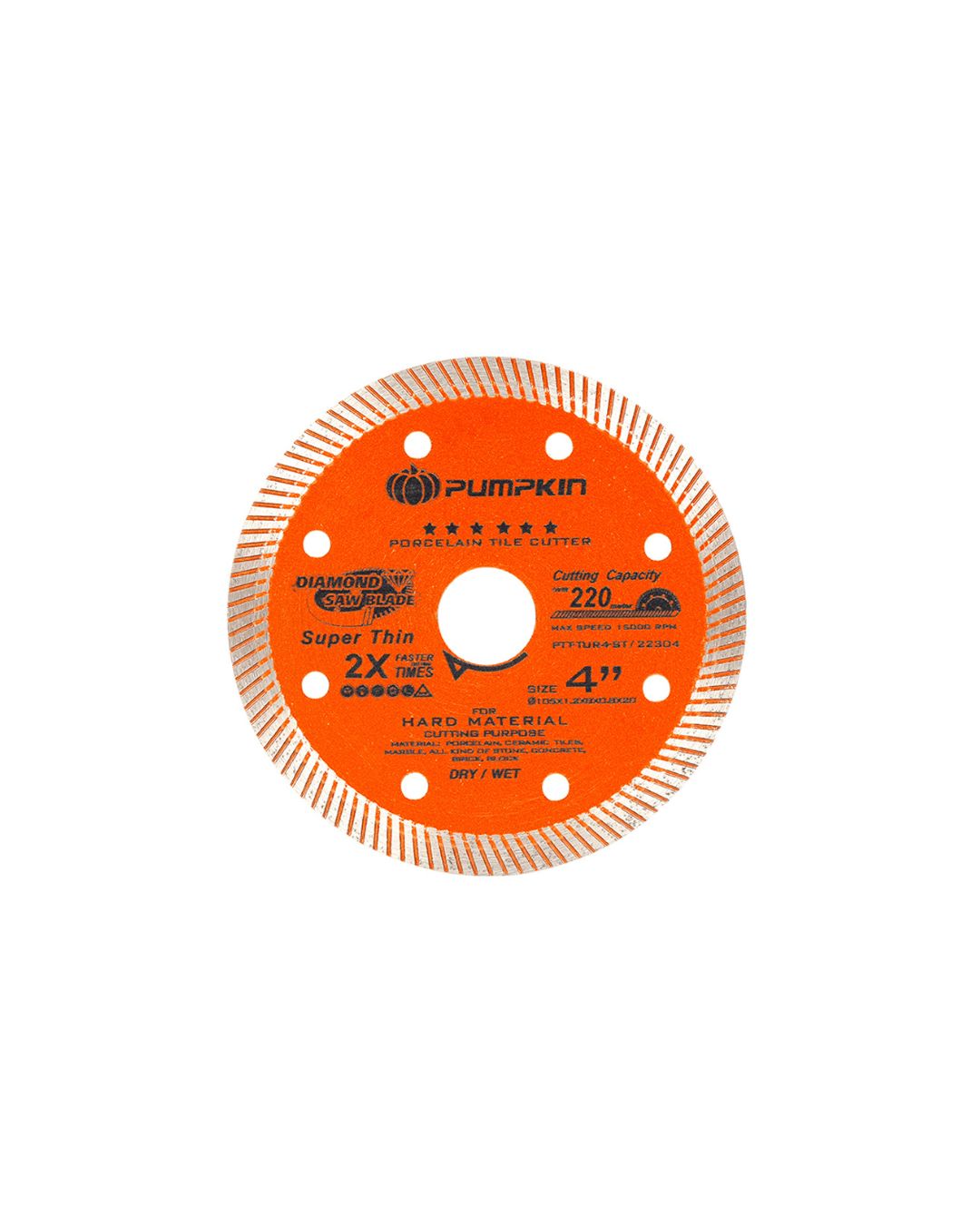 Pumpkin Ultra Thin Turbo Diamond Cutting Disc 105x20(16)mm| Model: PM22304