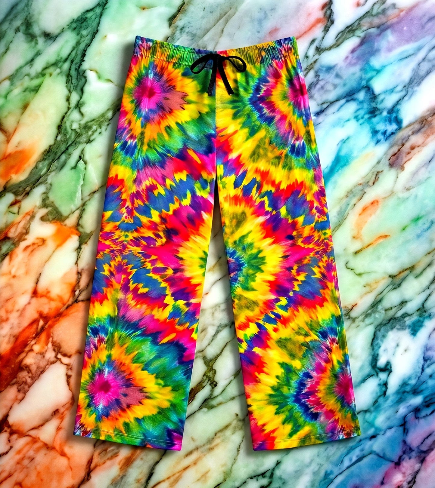 Rainbow Tie Dye Pajama Pants | Psychedelic Lounge Sleepwear