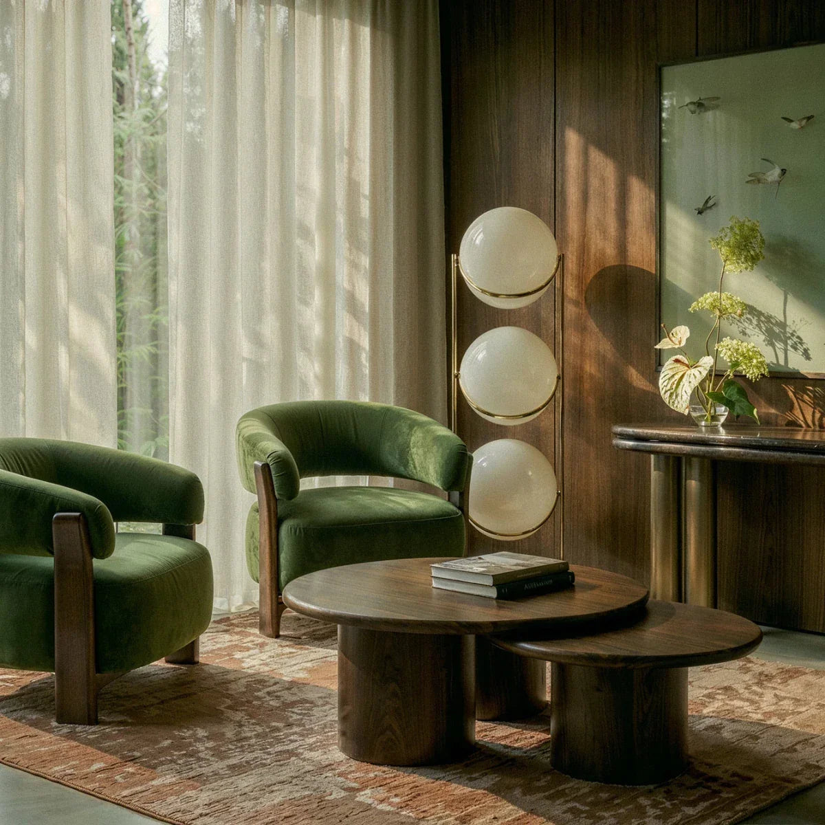 Modern Chrome Tiered Floor Lamp With Layered Circular Shade