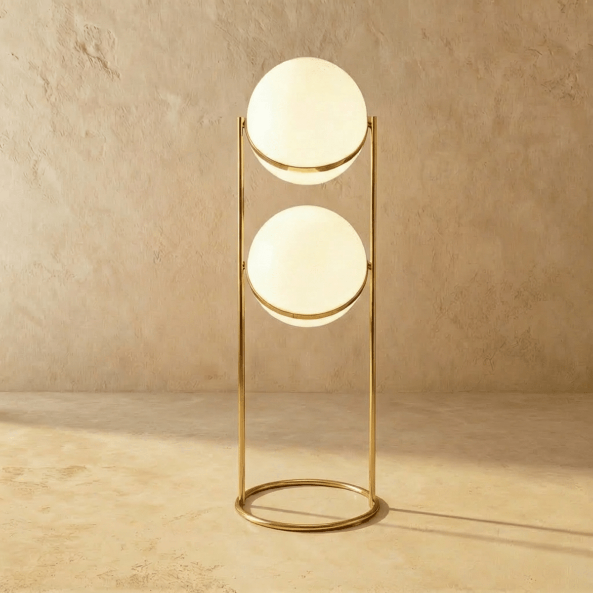 Modern Chrome Tiered Floor Lamp With Layered Circular Shade