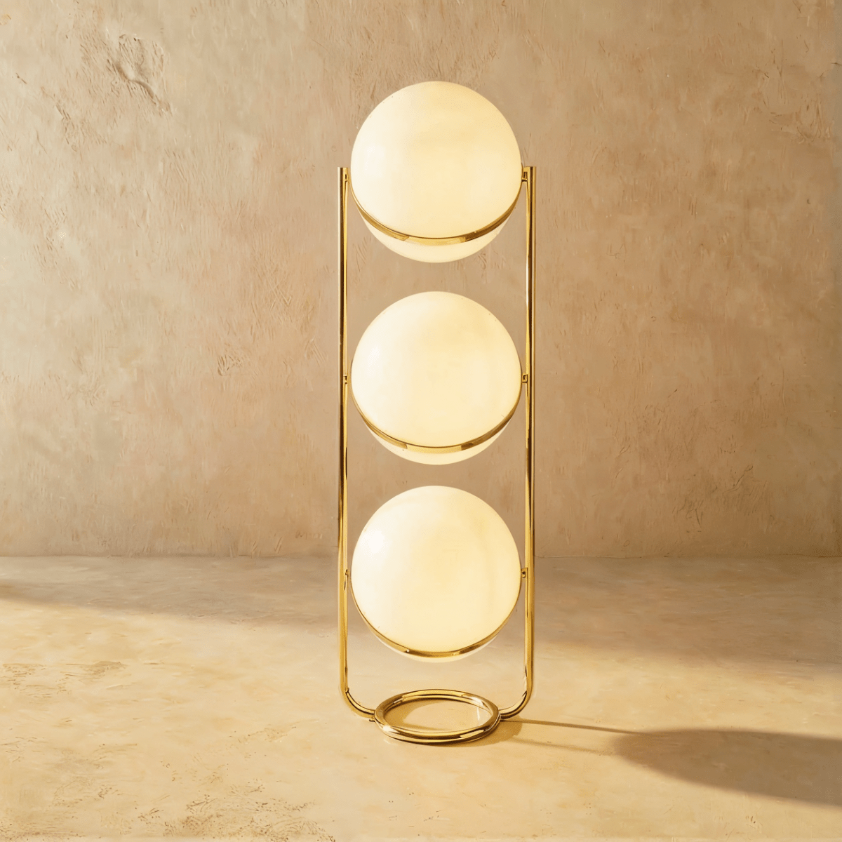Modern Chrome Tiered Floor Lamp With Layered Circular Shade