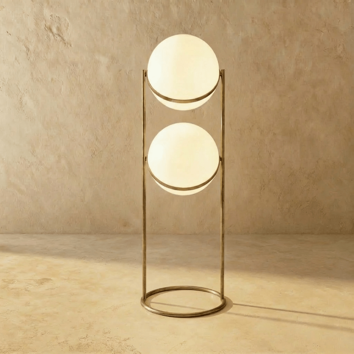 Modern Chrome Tiered Floor Lamp With Layered Circular Shade