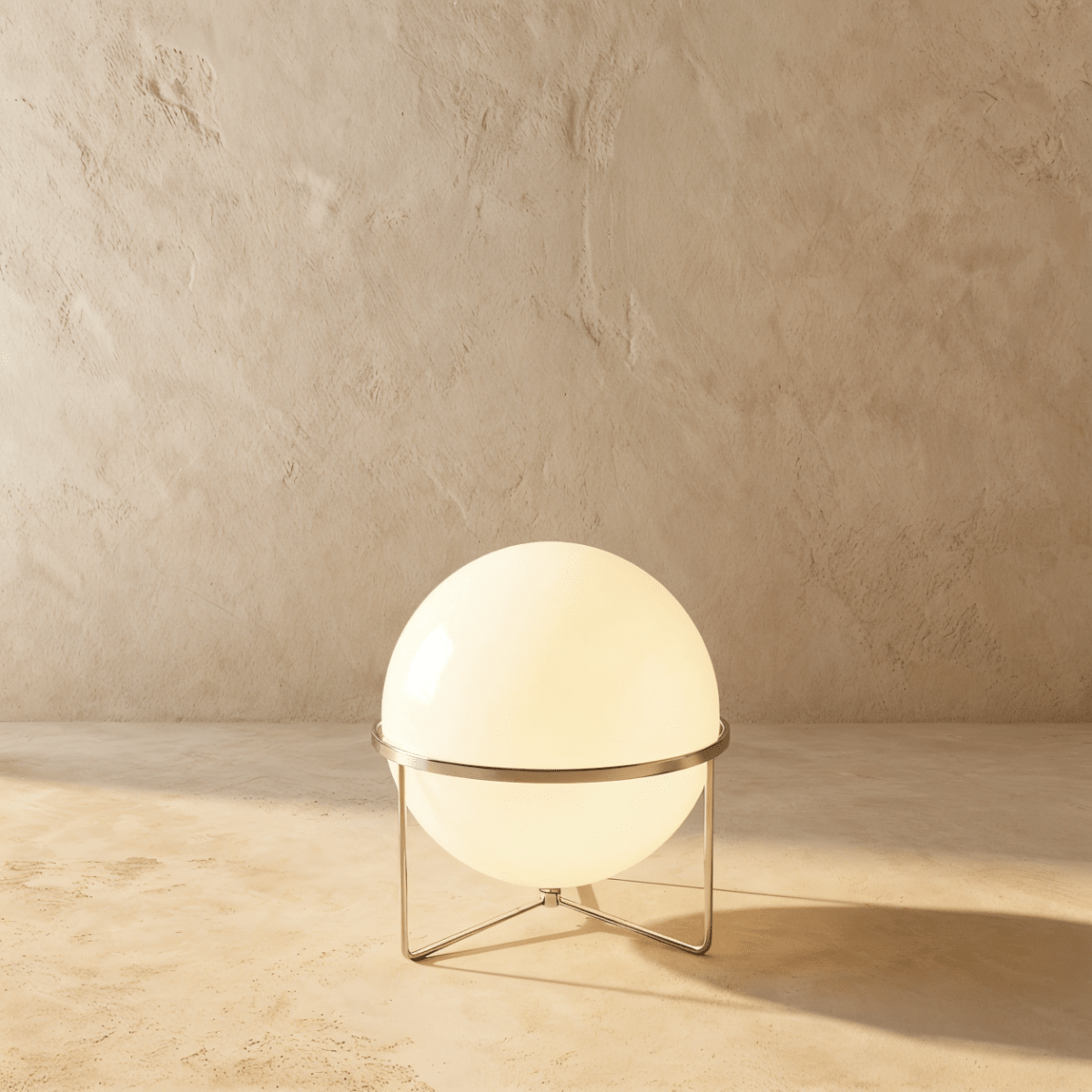 Modern Chrome Tiered Floor Lamp With Layered Circular Shade