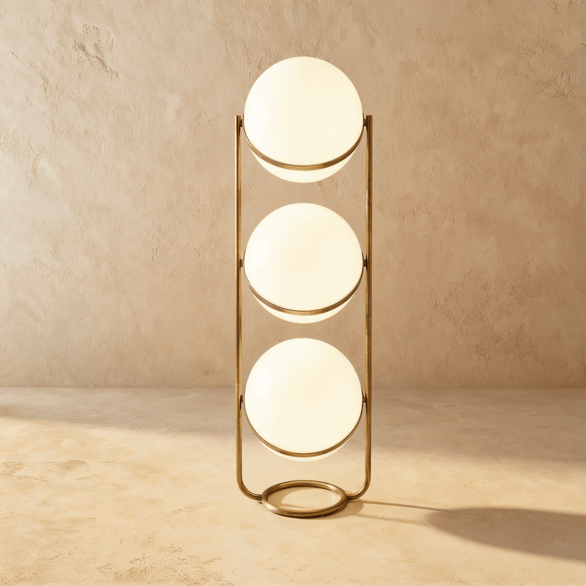 Modern Chrome Tiered Floor Lamp With Layered Circular Shade