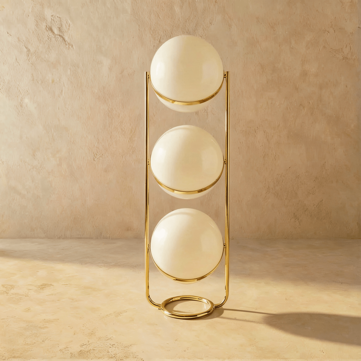 Modern Chrome Tiered Floor Lamp With Layered Circular Shade