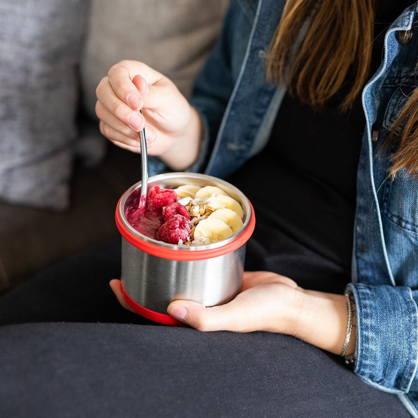 Leak Proof 16oz Thermal Bowl With Safe & Easy 4-Lock Lid