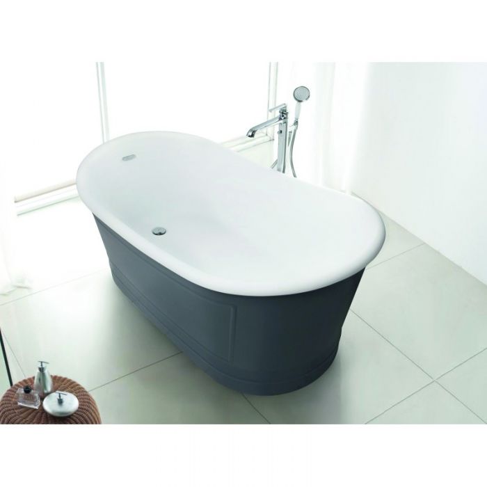 BelBagno 1676mm Ritz Stone Freestanding Bath Grey